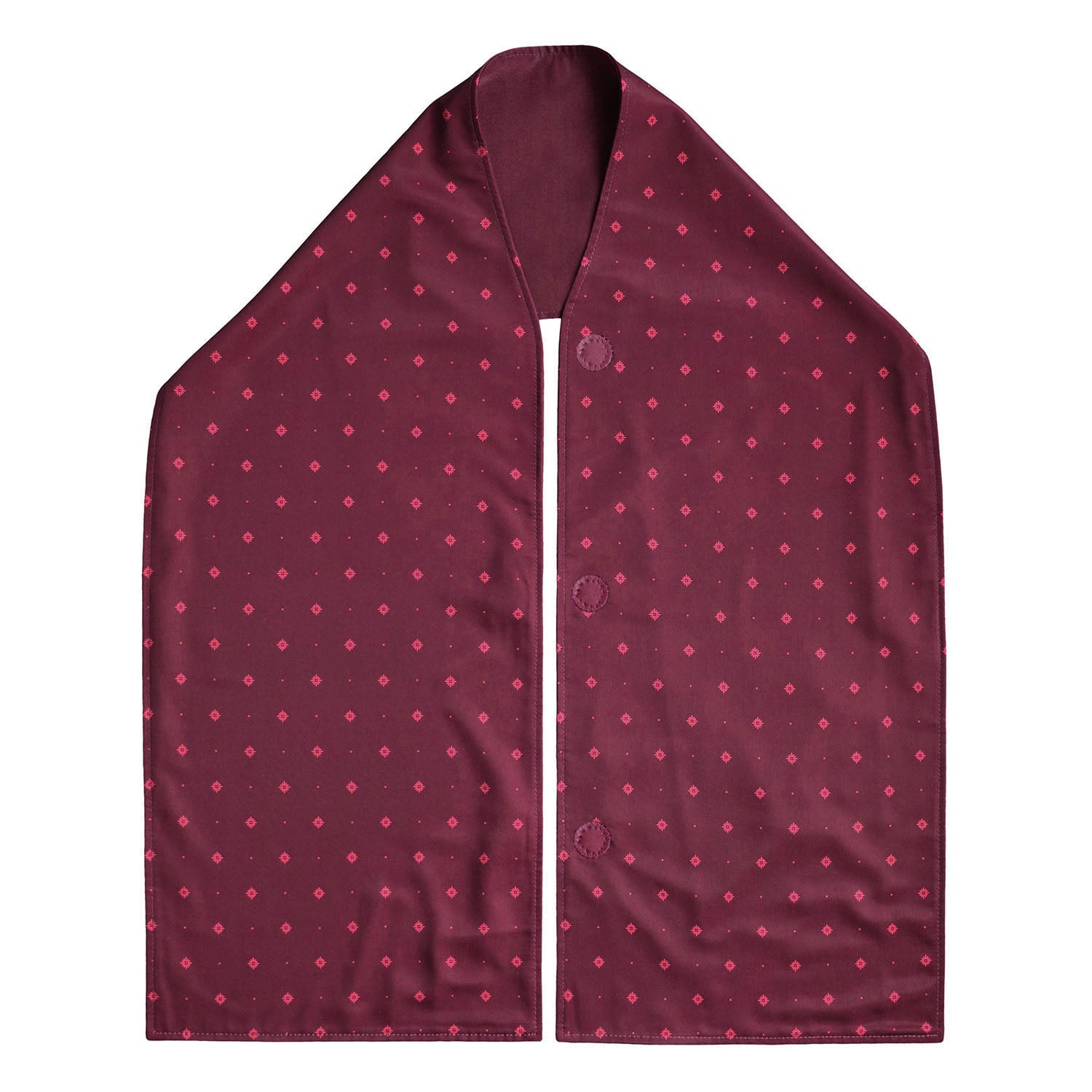 Bibetta Care stijlvolle sjaalslab – Burgundy Pattern plat