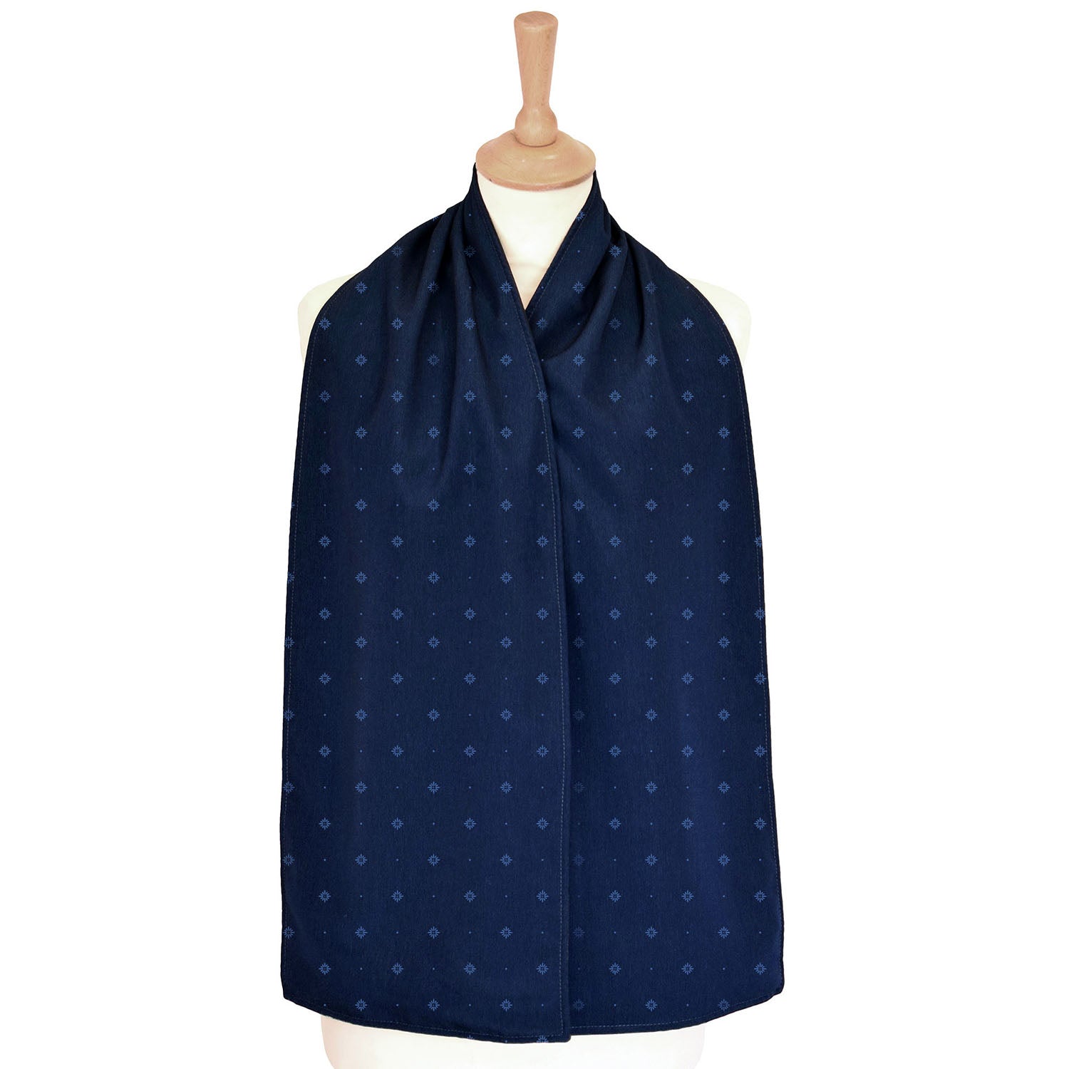 Bibetta Care stijlvolle sjaalslab – Navy Pattern 1