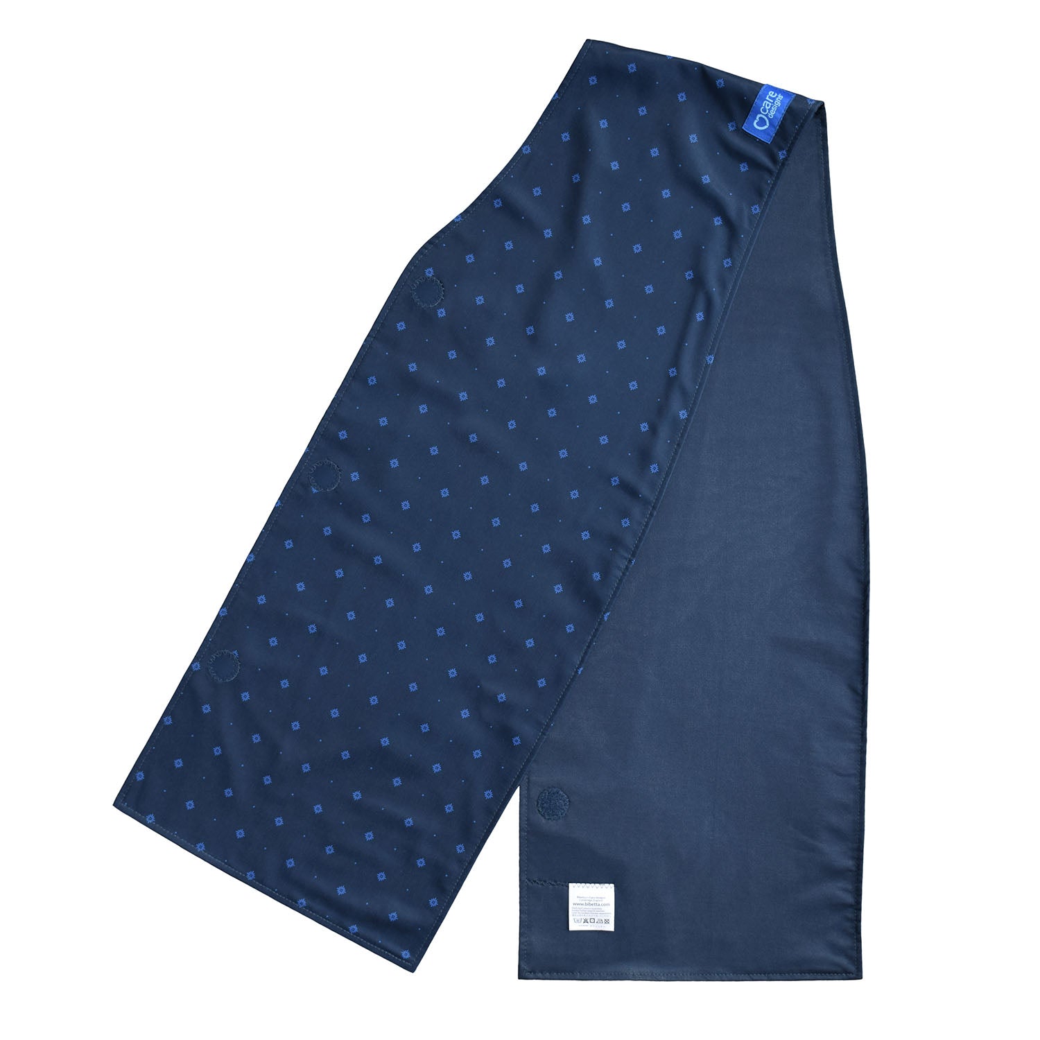 Bibetta Care stijlvolle sjaalslab – Navy Pattern plat