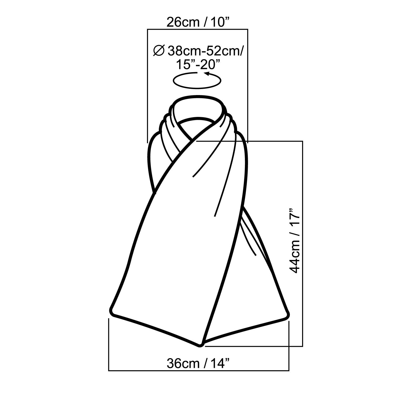Bibetta Cross Scarf Care Design Zwart sizes