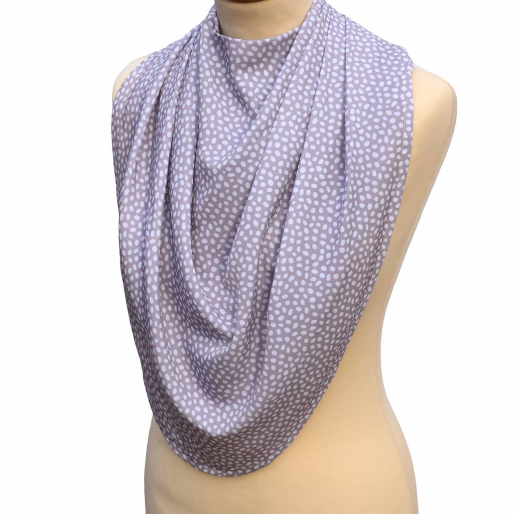 Bibetta Pashmina Sjaal Slab Care Designs Grijze Stip side
