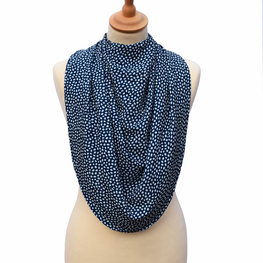 Bibetta Pashmina Sjaal Slab Care Designs Navy Stip
