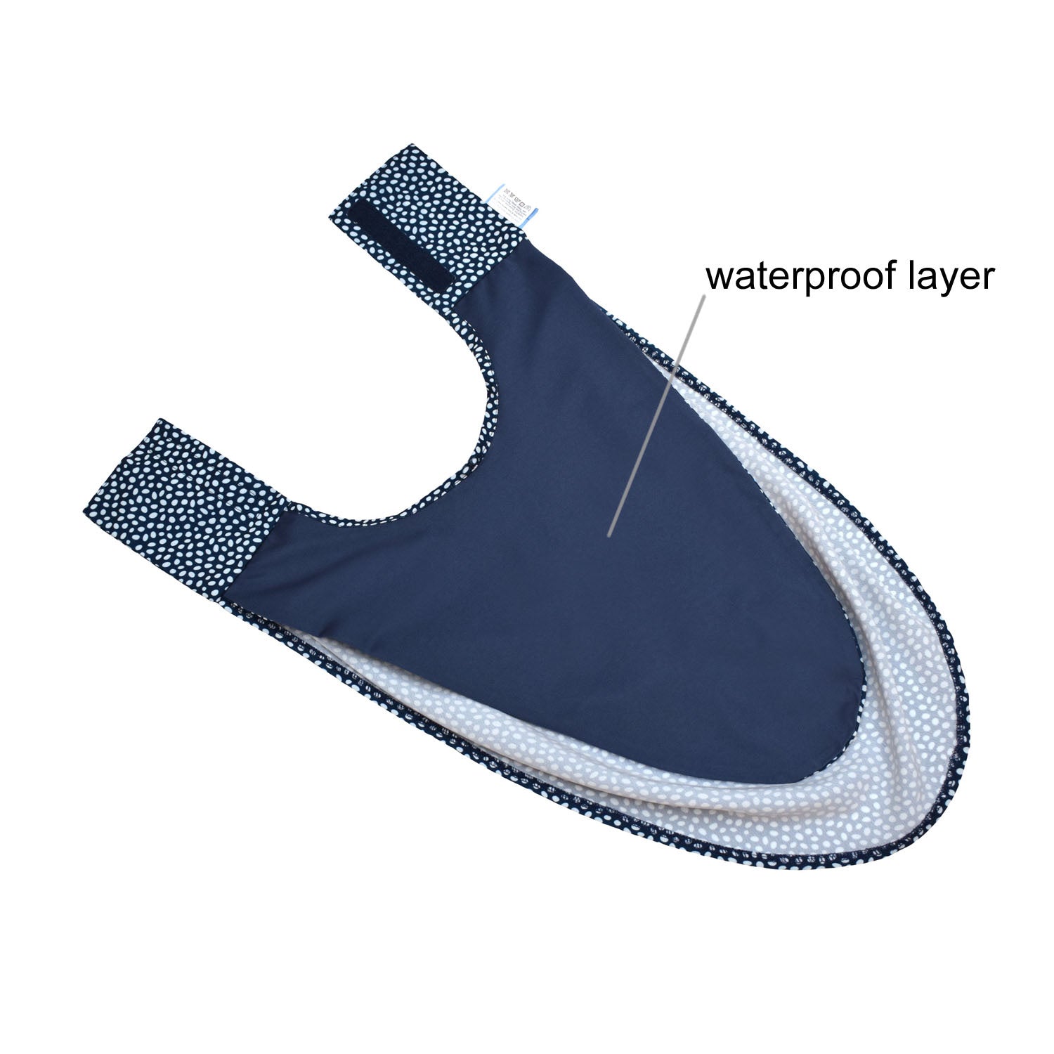 Bibetta Pashmina Sjaal Slab Care Designs Navy Stip back