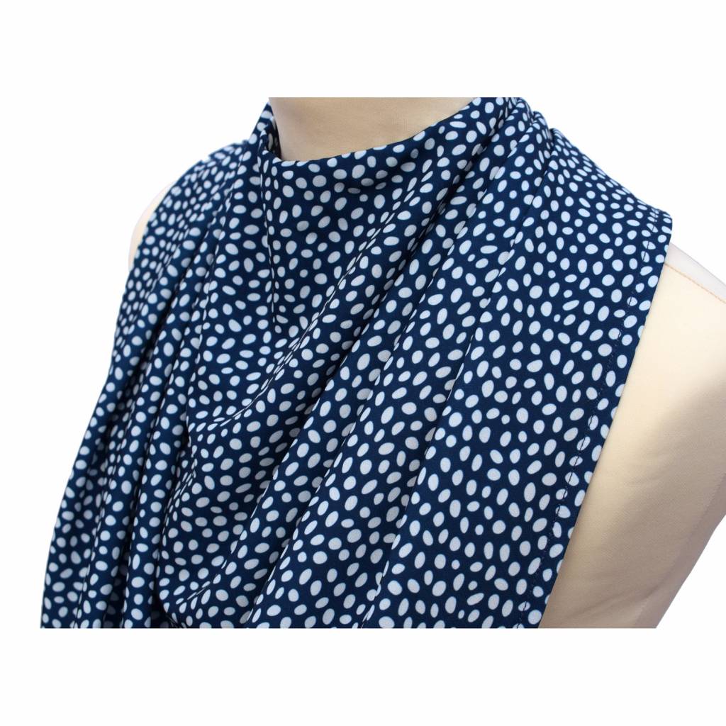 Bibetta Pashmina Sjaal Slab Care Designs Navy Stip close