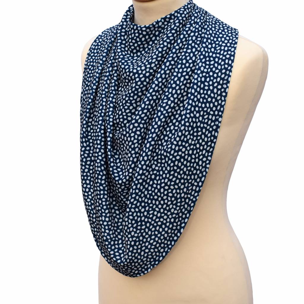 Bibetta Pashmina Sjaal Slab Care Designs Navy Stip side