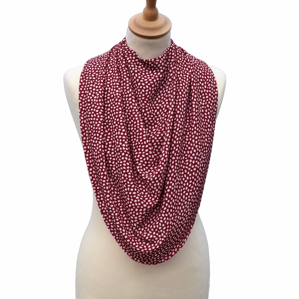 Bibetta Pashmina Sjaal Slab Care Designs Rode Stip