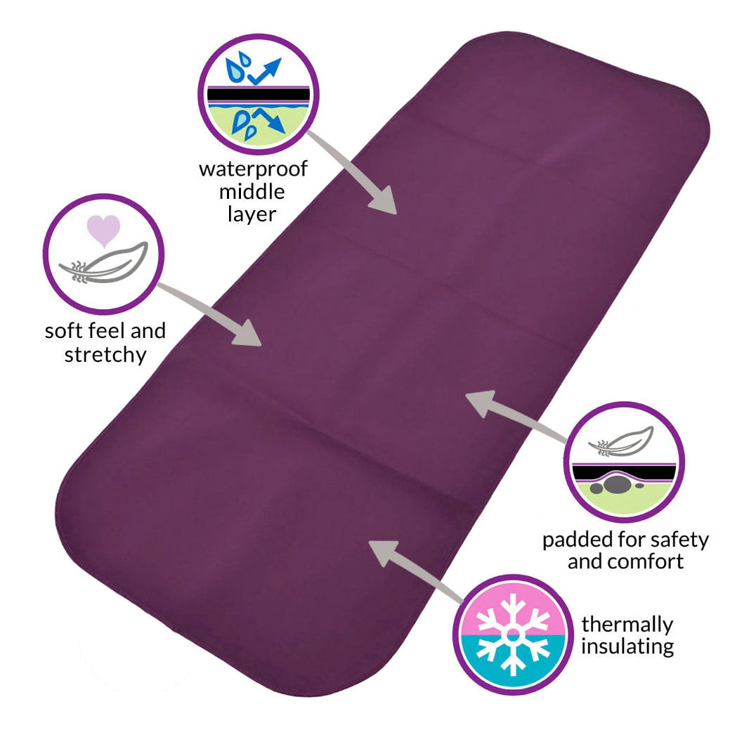 Verschoningsmat XL aubergine details1