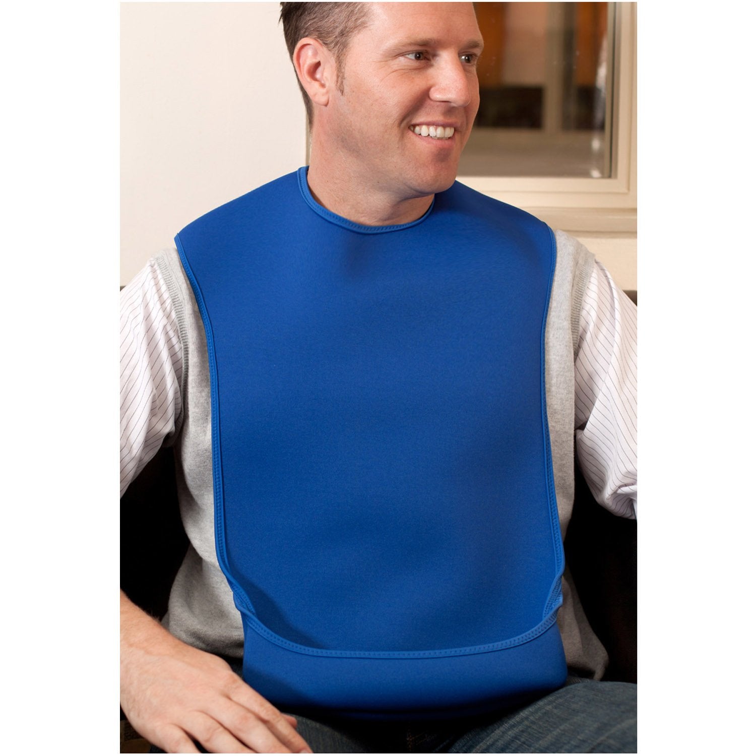 Care Designs- adult tabard- Medium- blue- younger man- 1500x1500