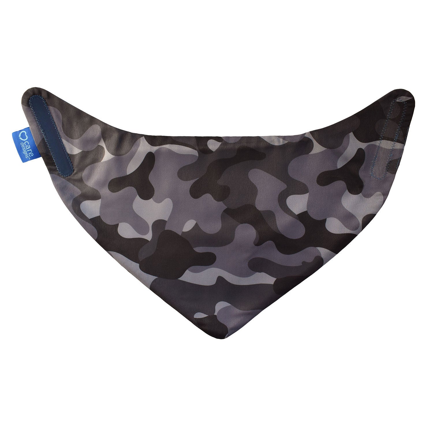 Care Designs- Junior Camo Neckerchief Bib- BLACK Flat 0897 72dpi