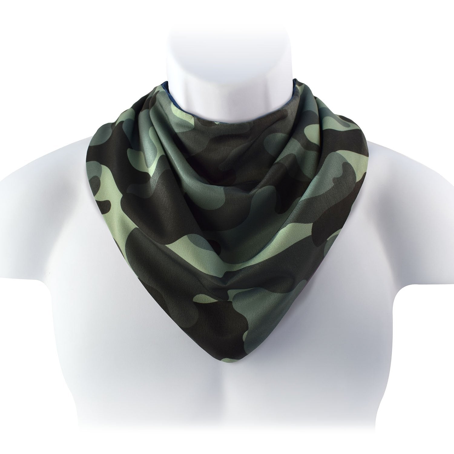 Care Designs- Junior Camo Neckerchief Bib- GREEN fitted 0914F 72dpi