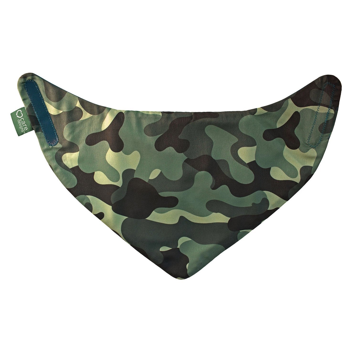Care Designs- Junior Camo Neckerchief Bib- GREEN Flat 0895 72dpi