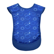 Care Designs Adult Bib Junior Blue Bubbles Front with Pocket 0529 72dpi