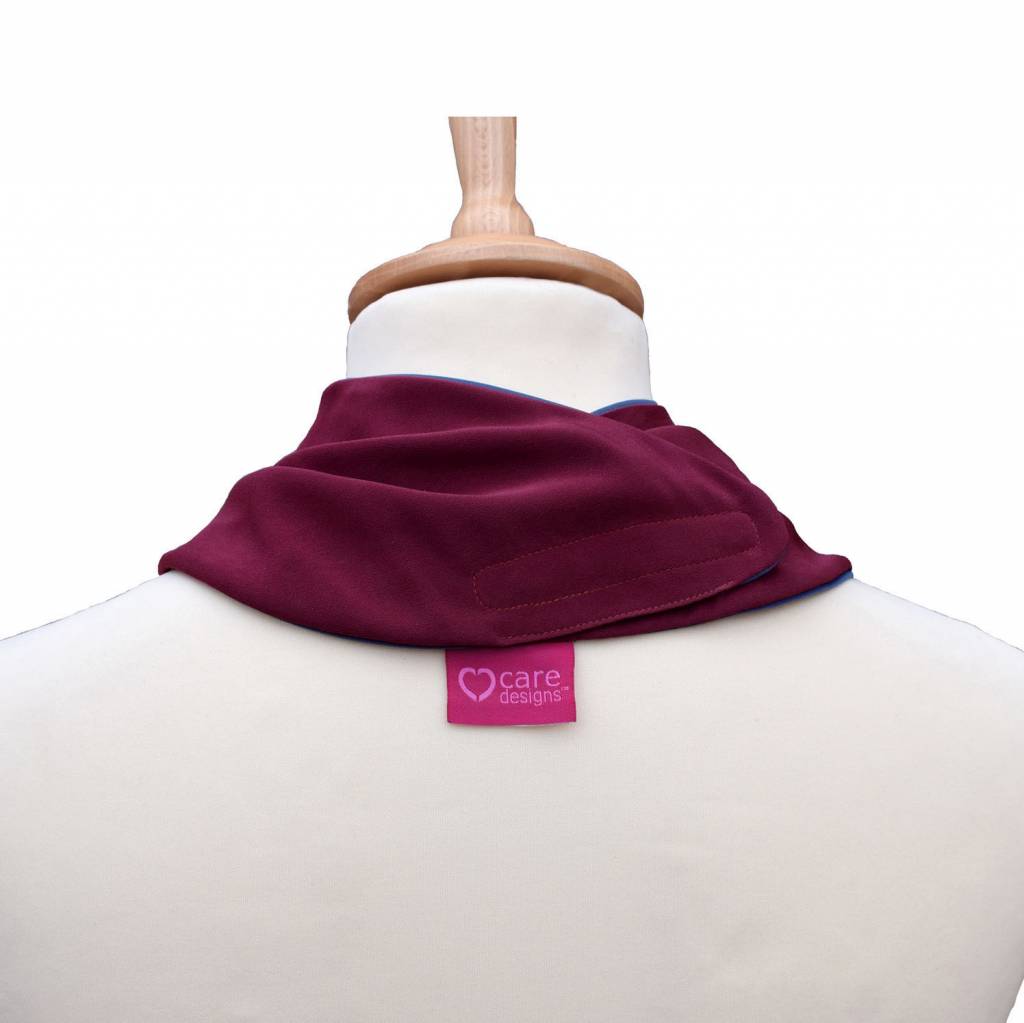 CARE DESIGNS adult Neckerchief bib back Burgundy 72dpi