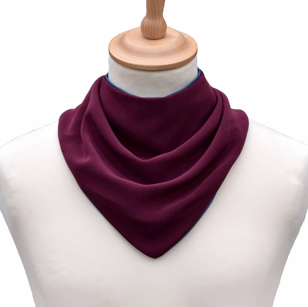 CARE DESIGNS adult Neckerchief bib front Burgundy 72dpi