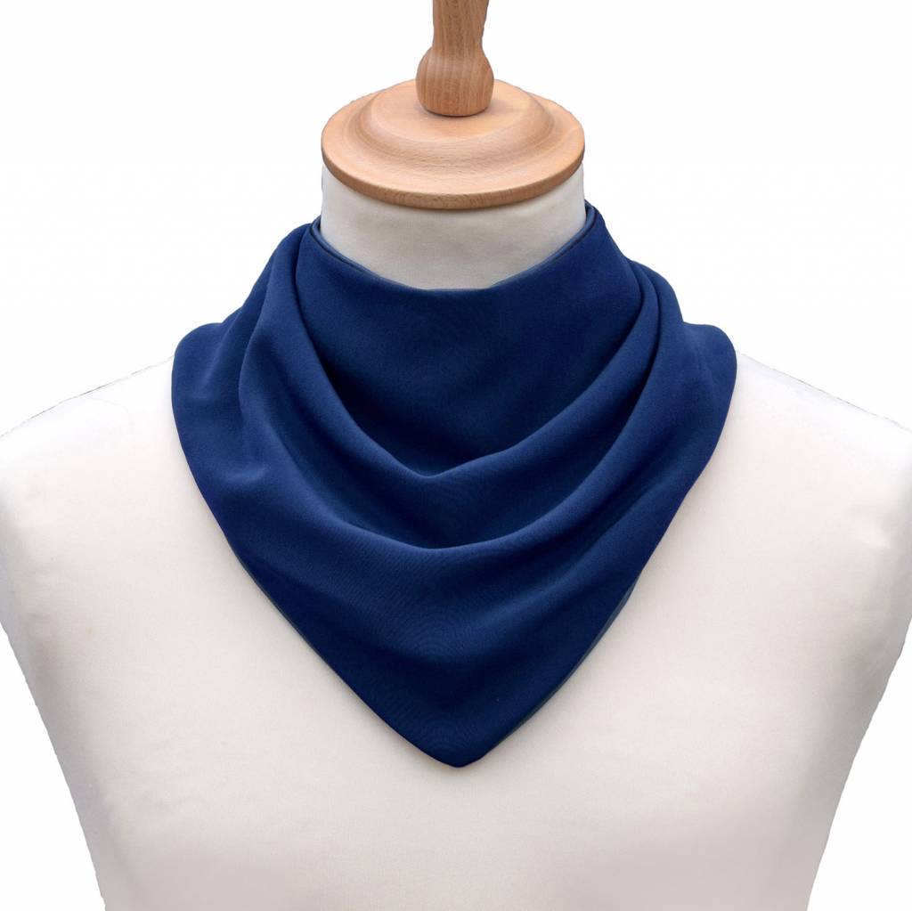 CARE DESIGNS adult Neckerchief bib front Navy 72dpi