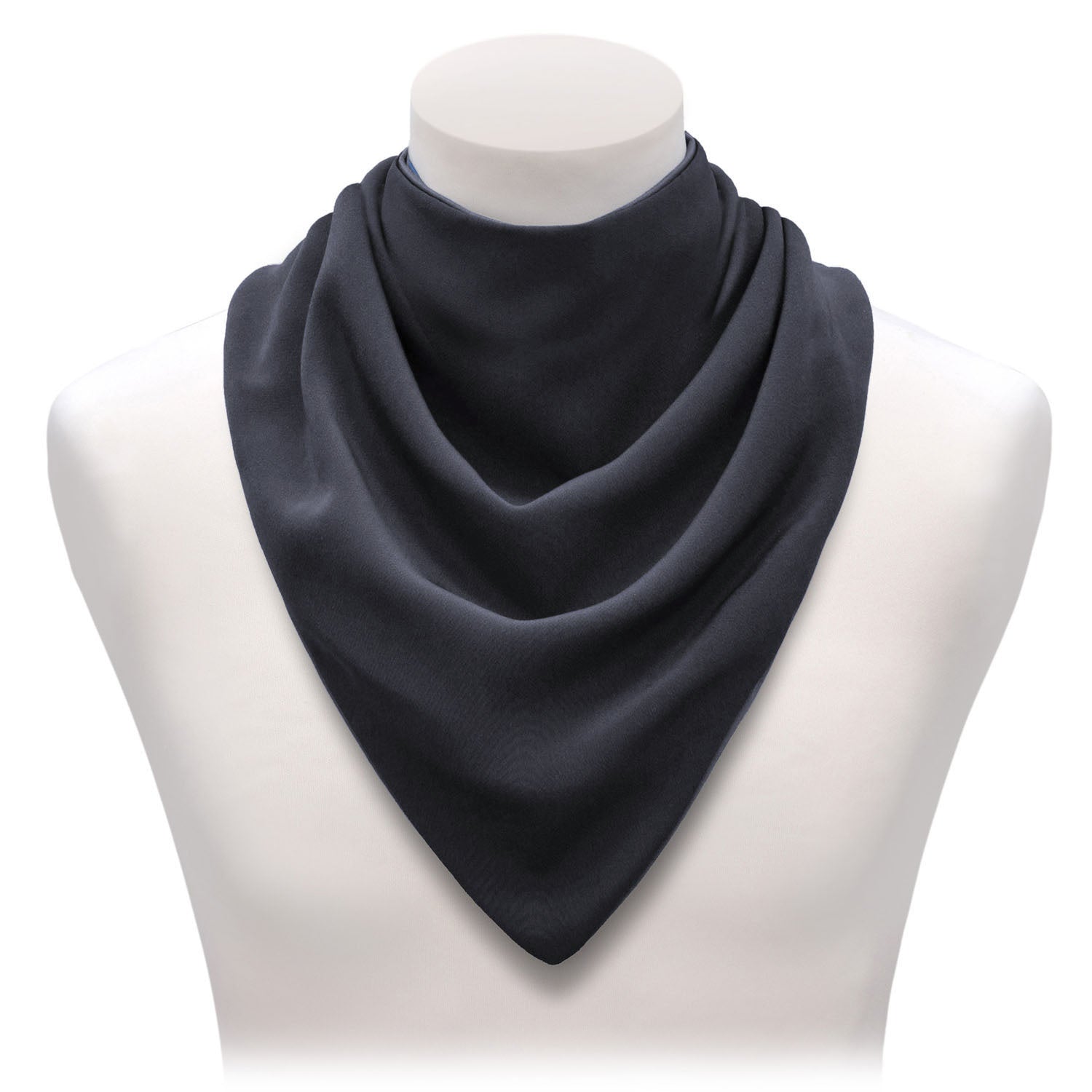 CARE DESIGNS adult neckerchief bib LONG Charcoal 72dpi