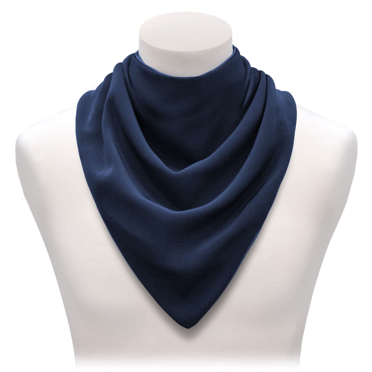 CARE DESIGNS adult neckerchief bib LONG Navy 72dpi