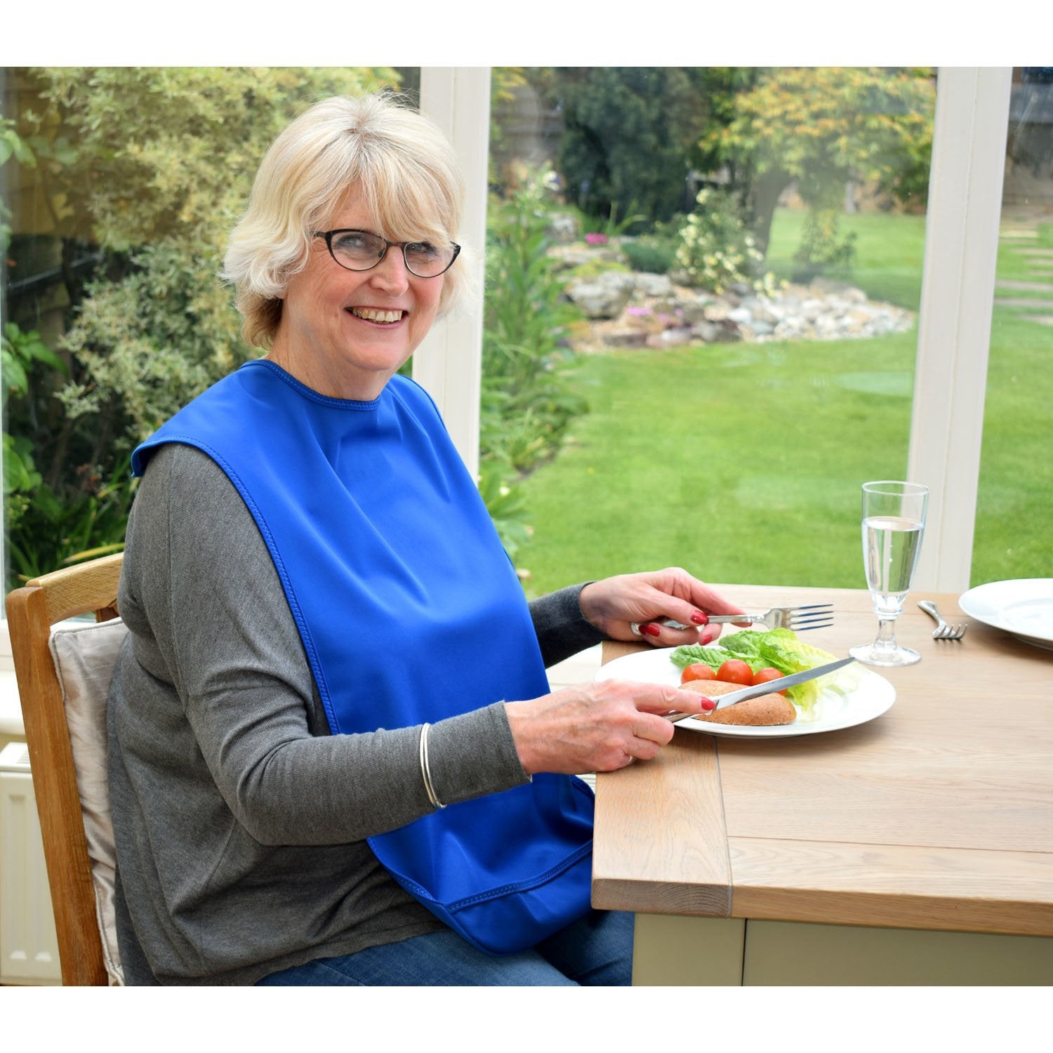 Care Designs Adult Tabard Bib Medium Blue W1-72