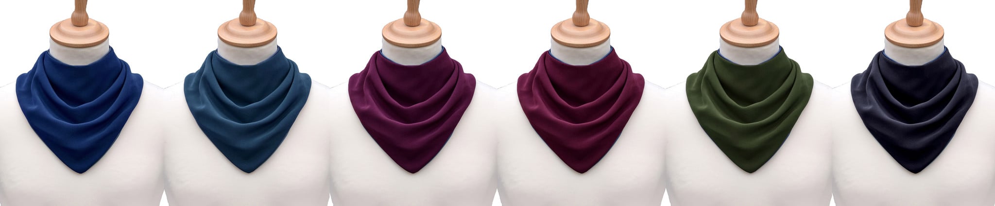 Care Designs Neckerchief range in a row 72dpi