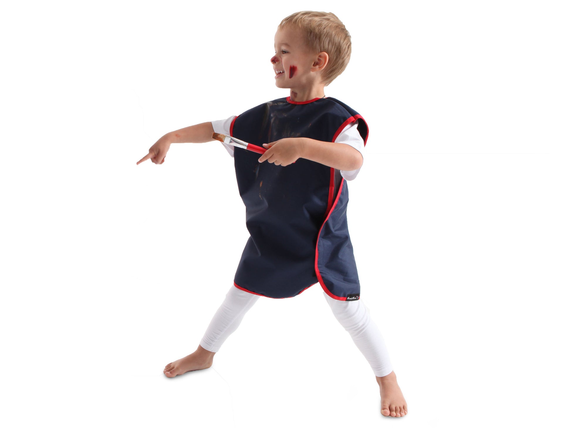 Navy-NylonSleevelessArtSmock